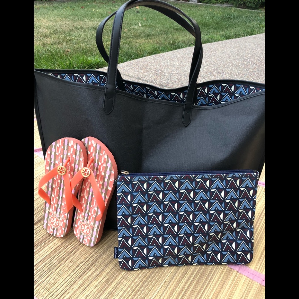 Stella and dot tote/ beach bag/ canvas tote